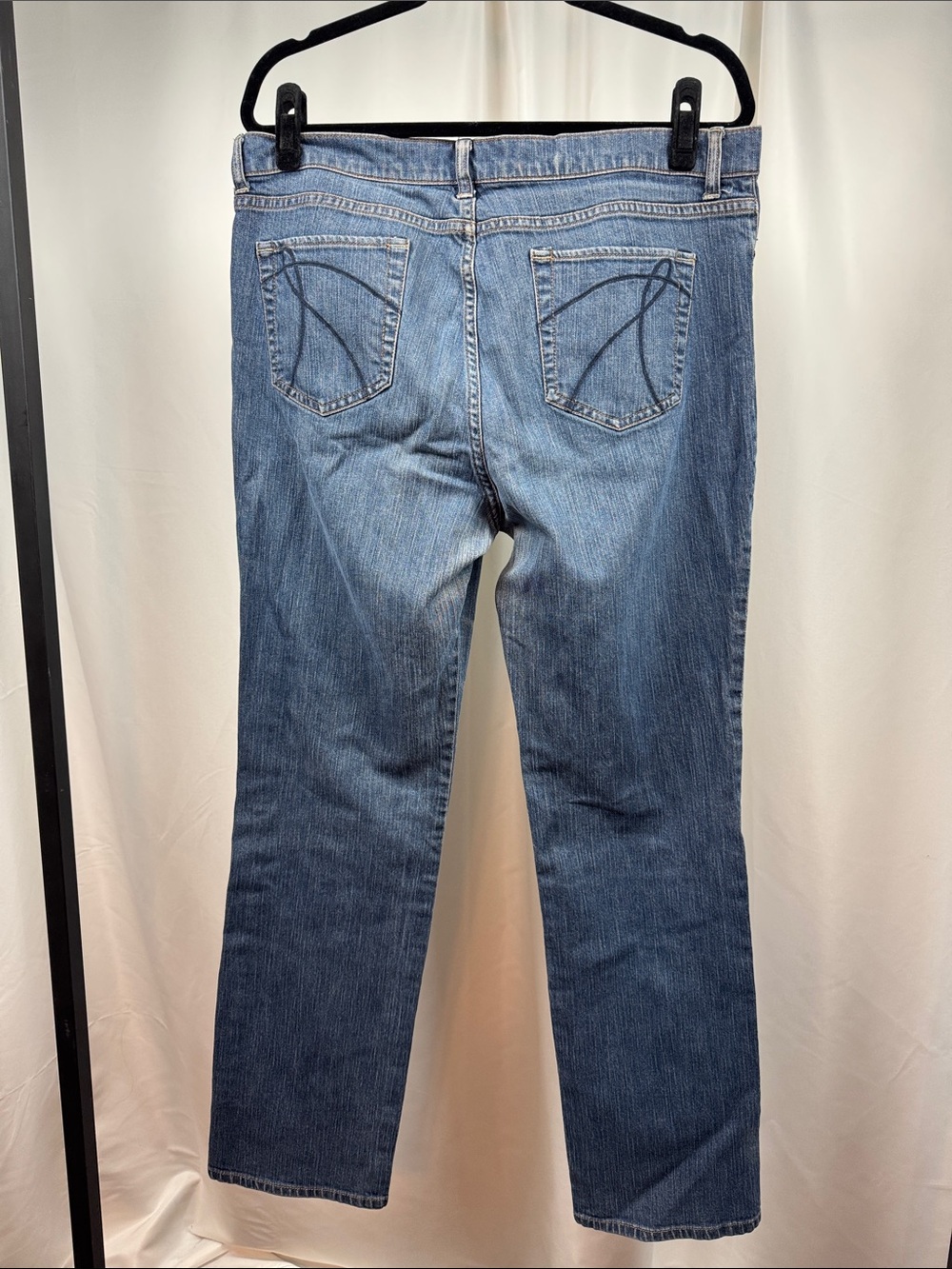 New York & Company Straight Leg Jeans Size 16 Tall Medium Wash Denim - Picture 9 of 12